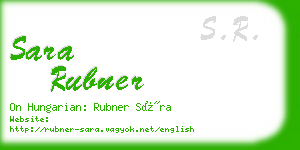 sara rubner business card